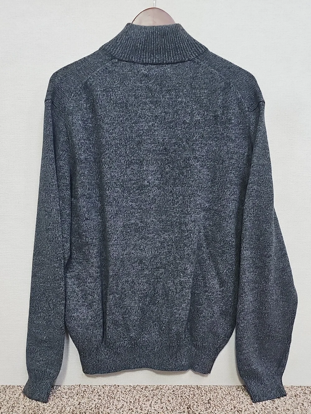 POLO RALPH LAUREN CHARCOAL HEATHERED KNIT SWEATER BFPM-08-162